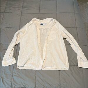 Old Navy White Linen Shirt